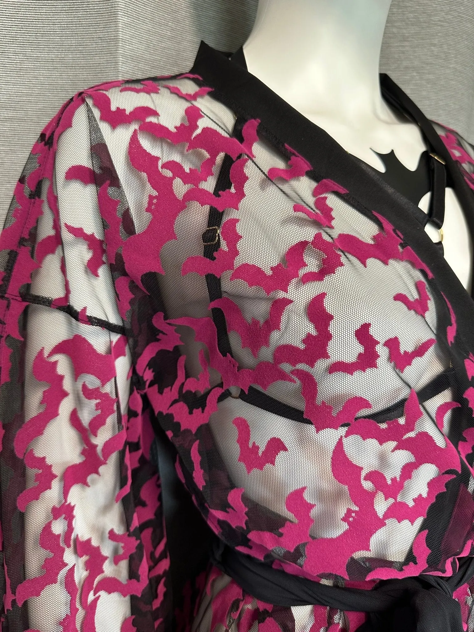 Ready to Ship Clearance - Vivids Bat Lace Winged Kimono