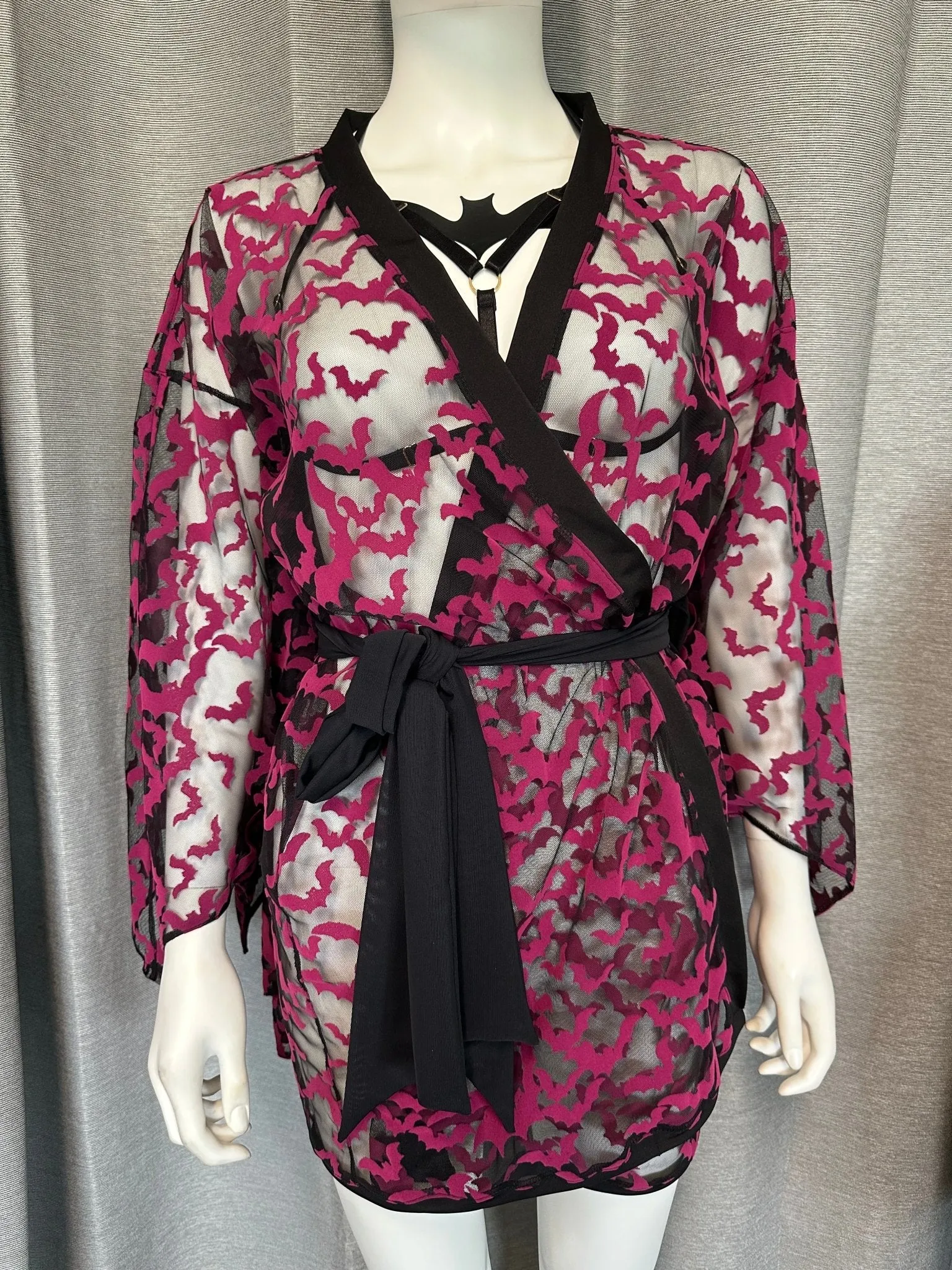 Ready to Ship Clearance - Vivids Bat Lace Winged Kimono