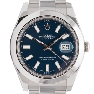 Rolex DateJust II 41mm Stainless Steel Blue Dial Oyster 116300