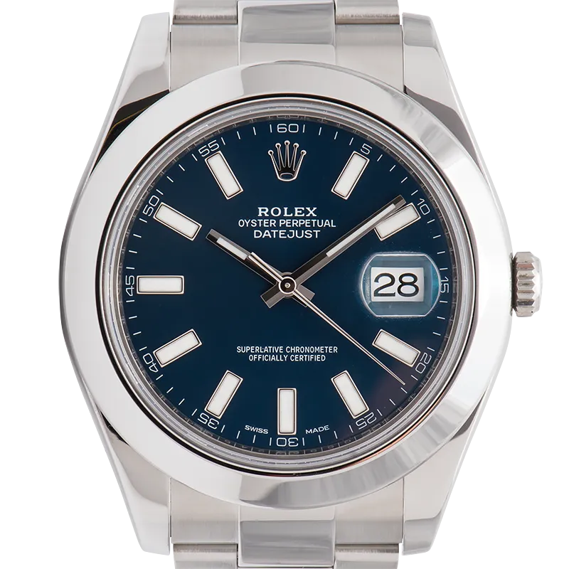 Rolex DateJust II 41mm Stainless Steel Blue Dial Oyster 116300