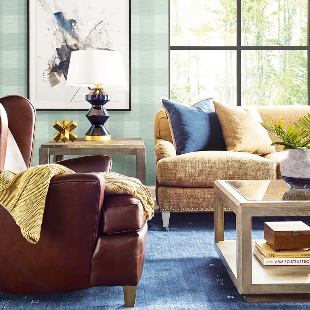 Rugby Gingham Luxe Retreat Wallpaper