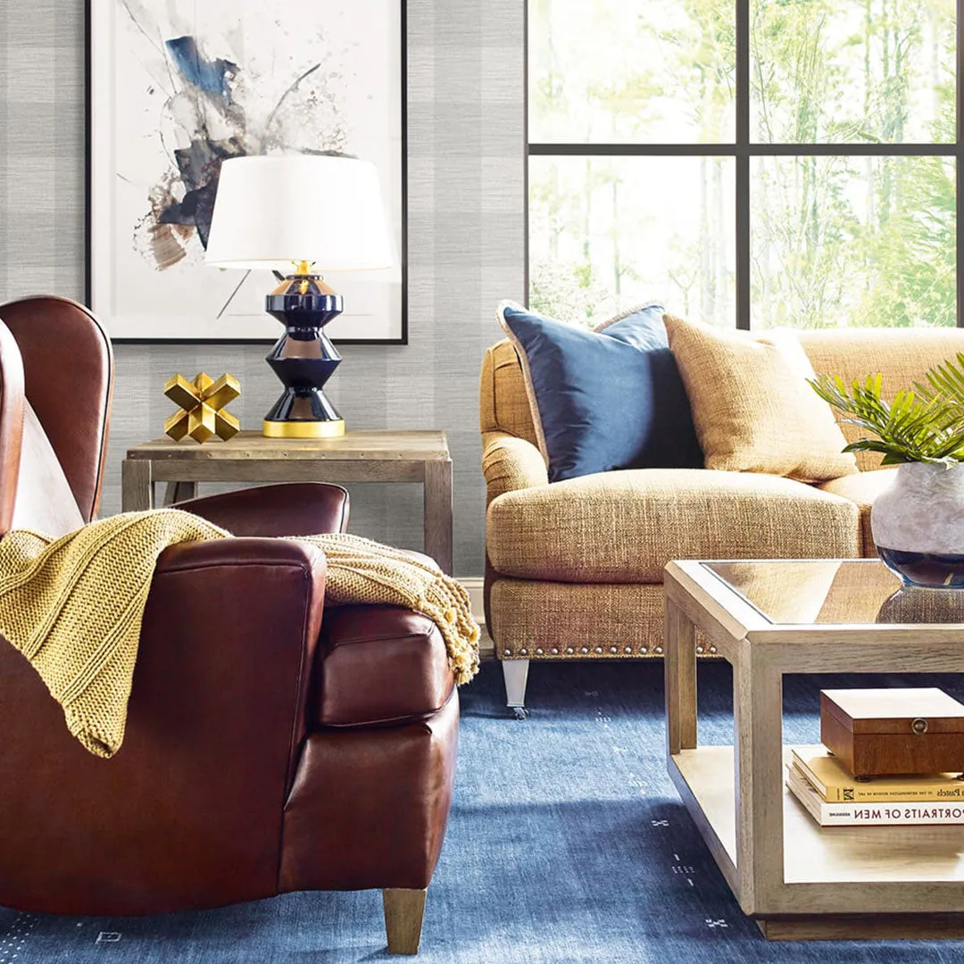Rugby Gingham Luxe Retreat Wallpaper
