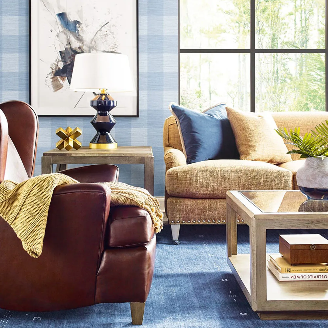 Rugby Gingham Luxe Retreat Wallpaper