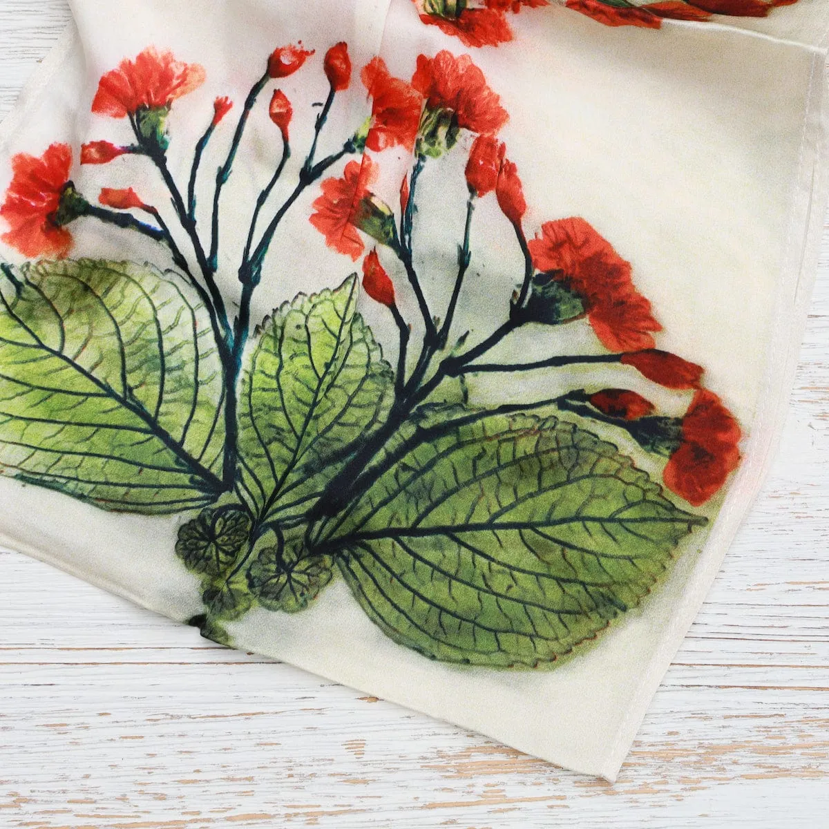 Scarlet Carnation - Silk Scarf