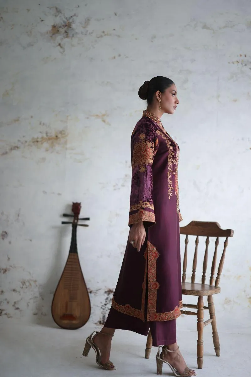 Shamaeel - RE-8 - Silk & Net - 3 Piece