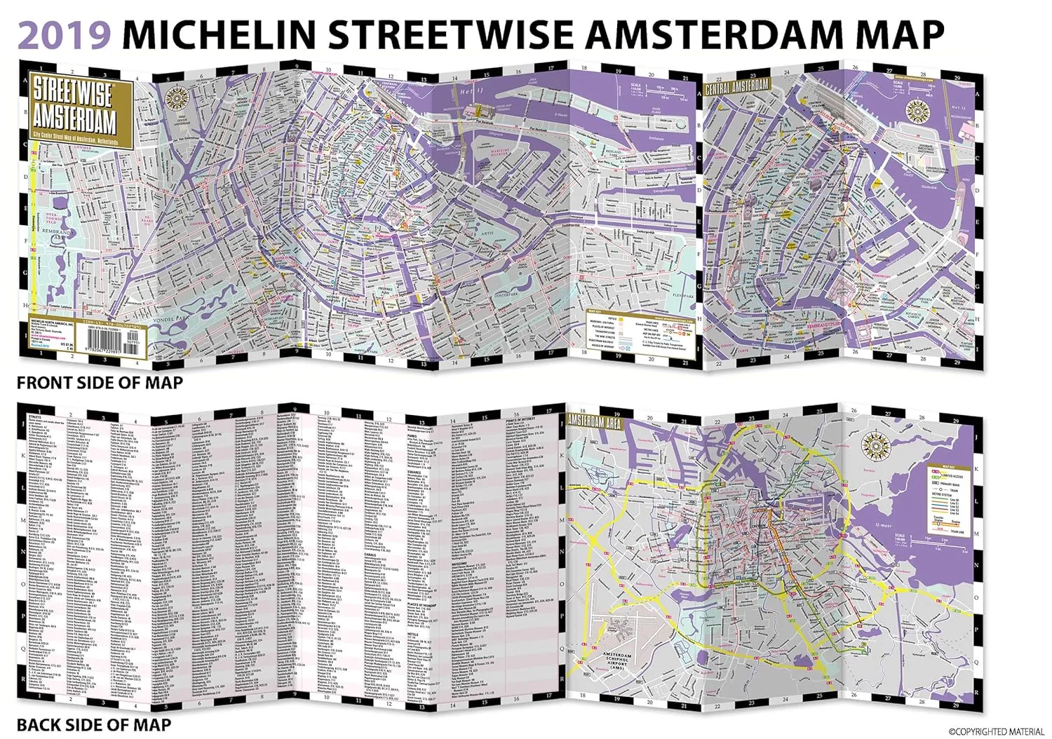 Streetwise Amsterdam Map Laminated City Center Street Map of Amsterdam Netherlands