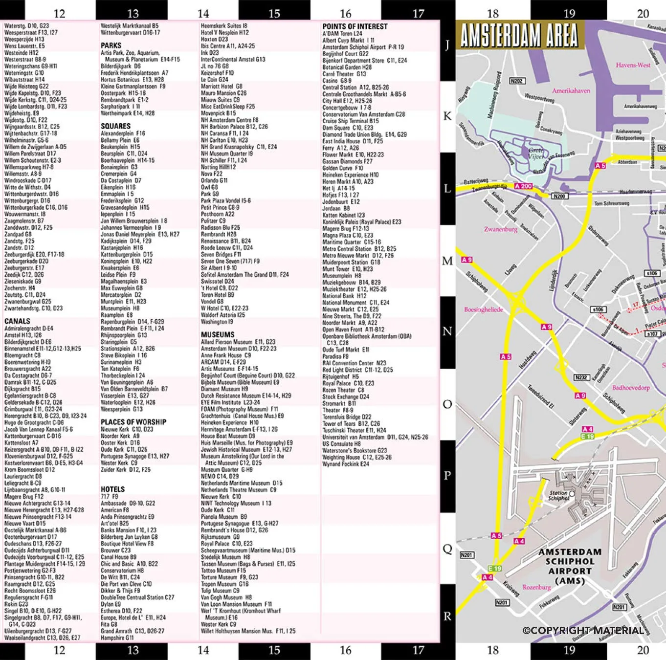 Streetwise Amsterdam Map Laminated City Center Street Map of Amsterdam Netherlands