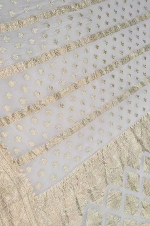 Stunning Dyeable Handloom Banarasi Pure Georgette Saree