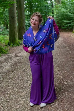 Tantilly's classic sjaal - butterfly purple