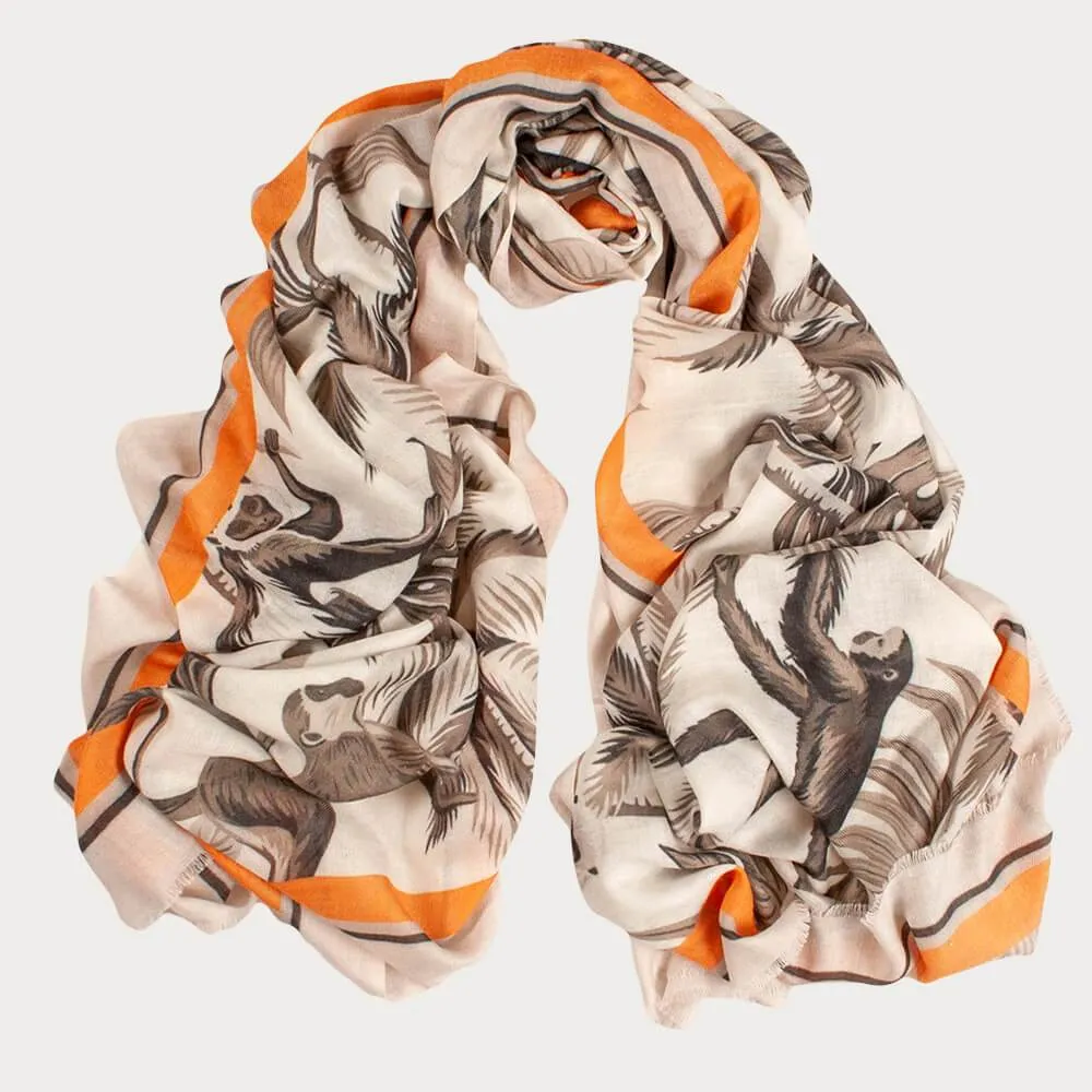 The Safari Set - Monkey Business Cashmere and Silk Wrap