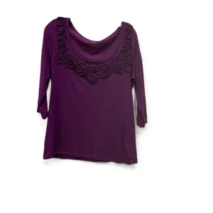 Top Long Sleeve By Loft In Purple, Size: L