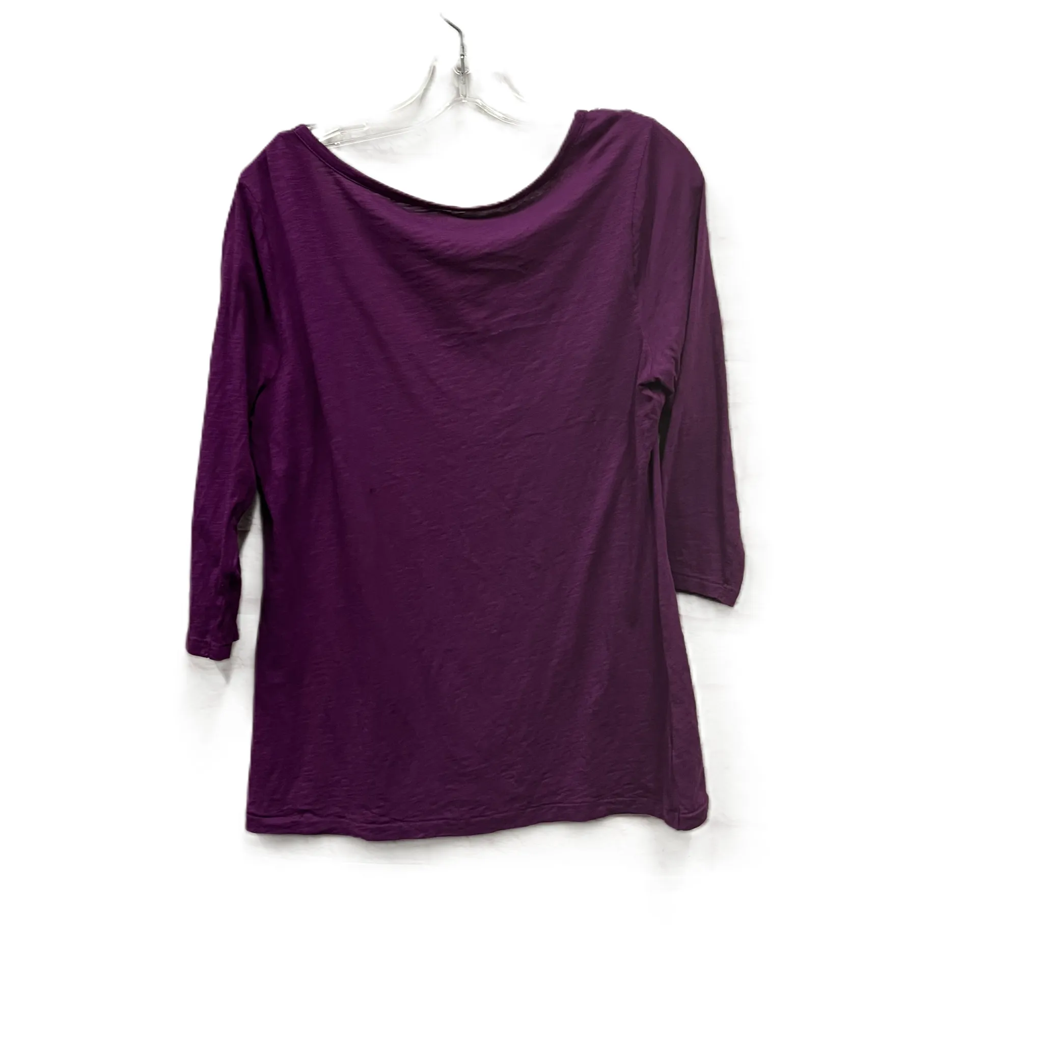 Top Long Sleeve By Loft In Purple, Size: L