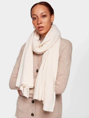 White   Warren - Mini Cashmere Travel Wrap in Pearl White