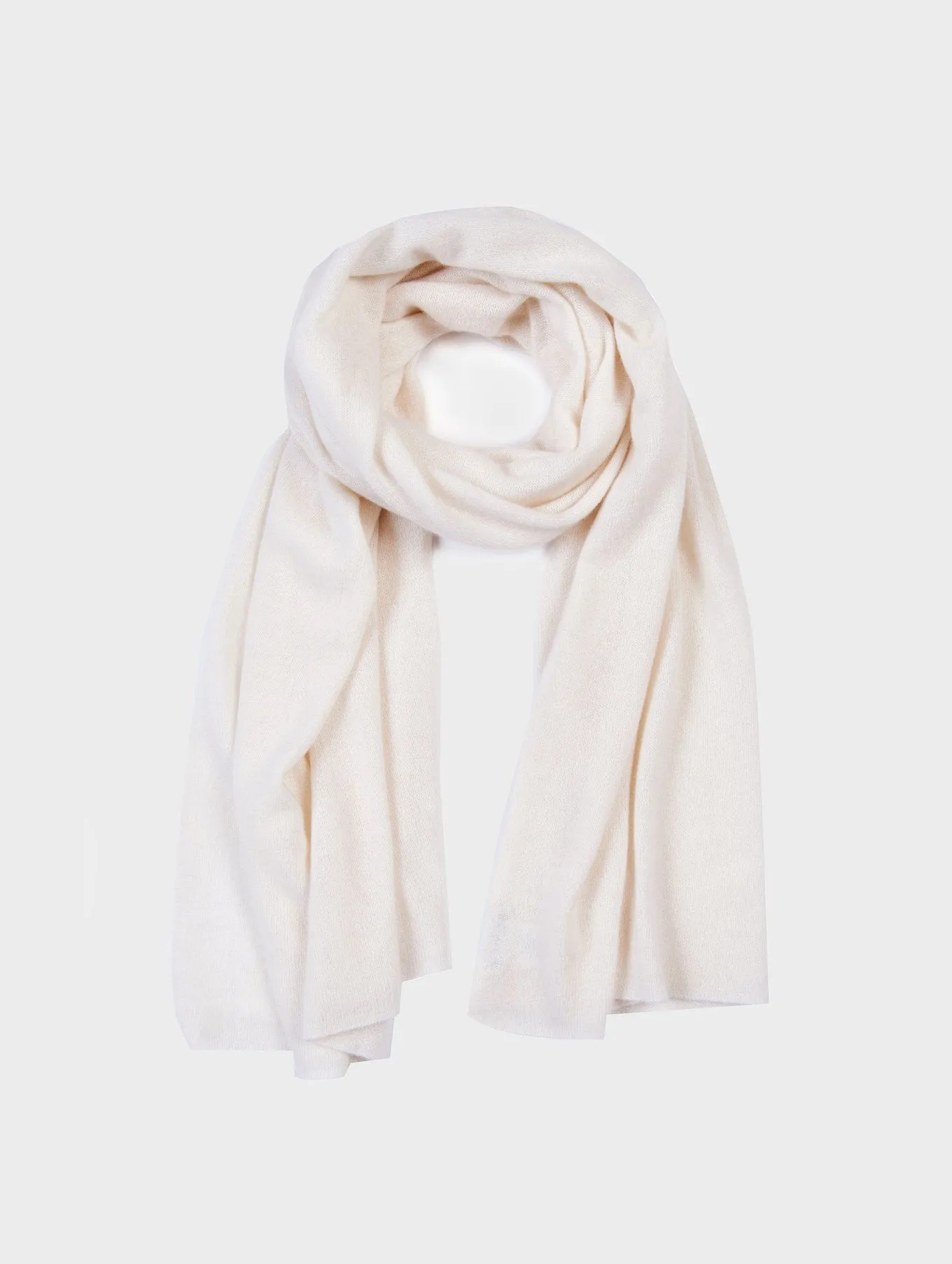 White   Warren - Mini Cashmere Travel Wrap in Pearl White