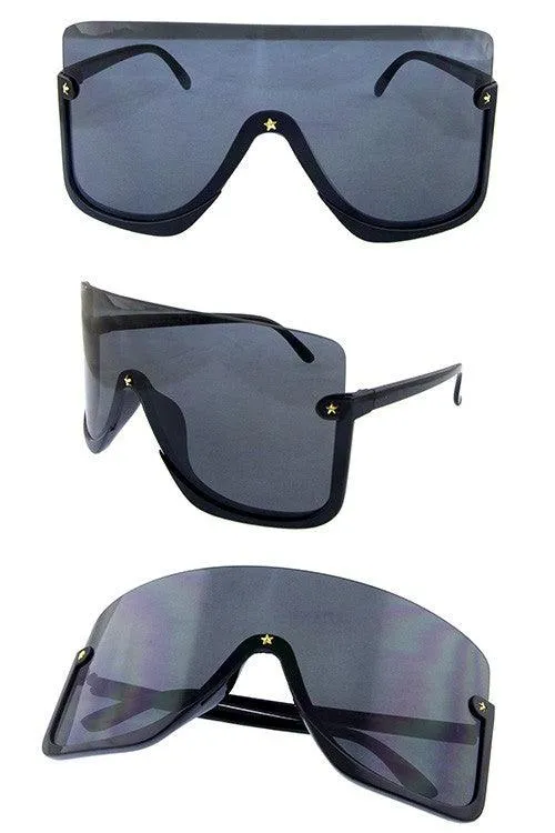 Women "Clouded" Half Shield Sunglasses