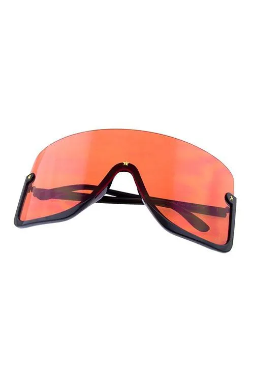 Women "Clouded" Half Shield Sunglasses