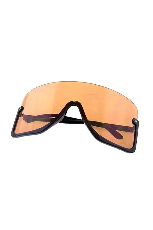 Women "Clouded" Half Shield Sunglasses