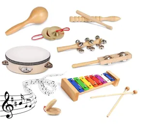 Wooden Percussion 8 Piece Instrument Set