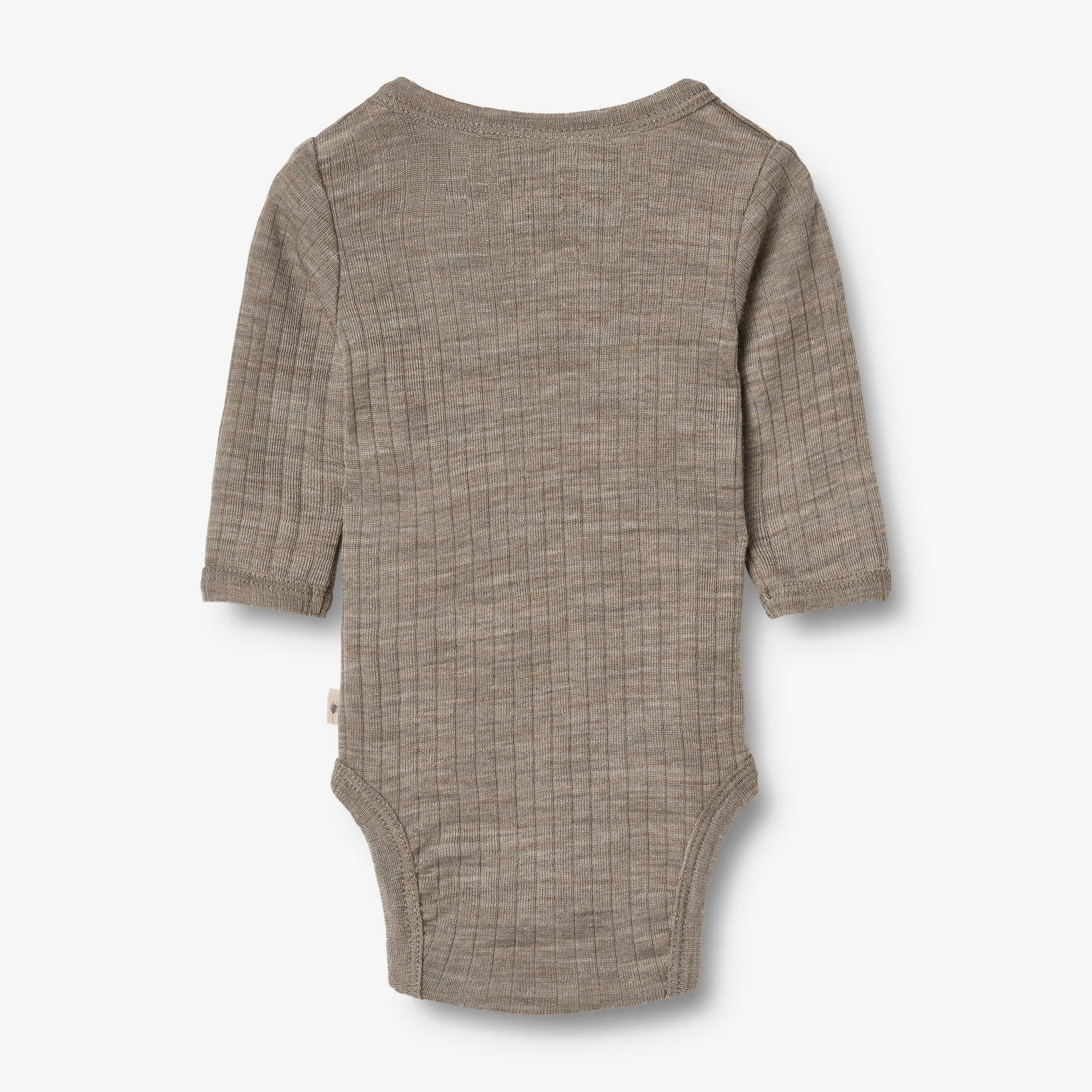 Wool Silk Body L/S Willow - khaki melange