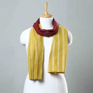Yellow - Jacquard Patchwork Cotton Stole 107