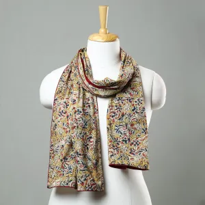 Yellow - Kalamkari Block Printed Cotton Stole 08