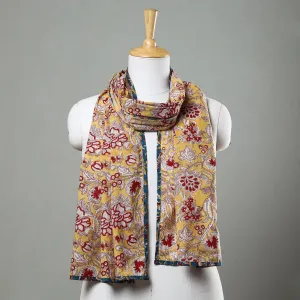 Yellow - Sanganeri Block Printed Cotton Stole