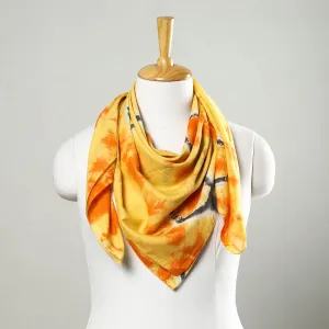Yellow - Shibori Tie-Dye Mul Cotton Scarf